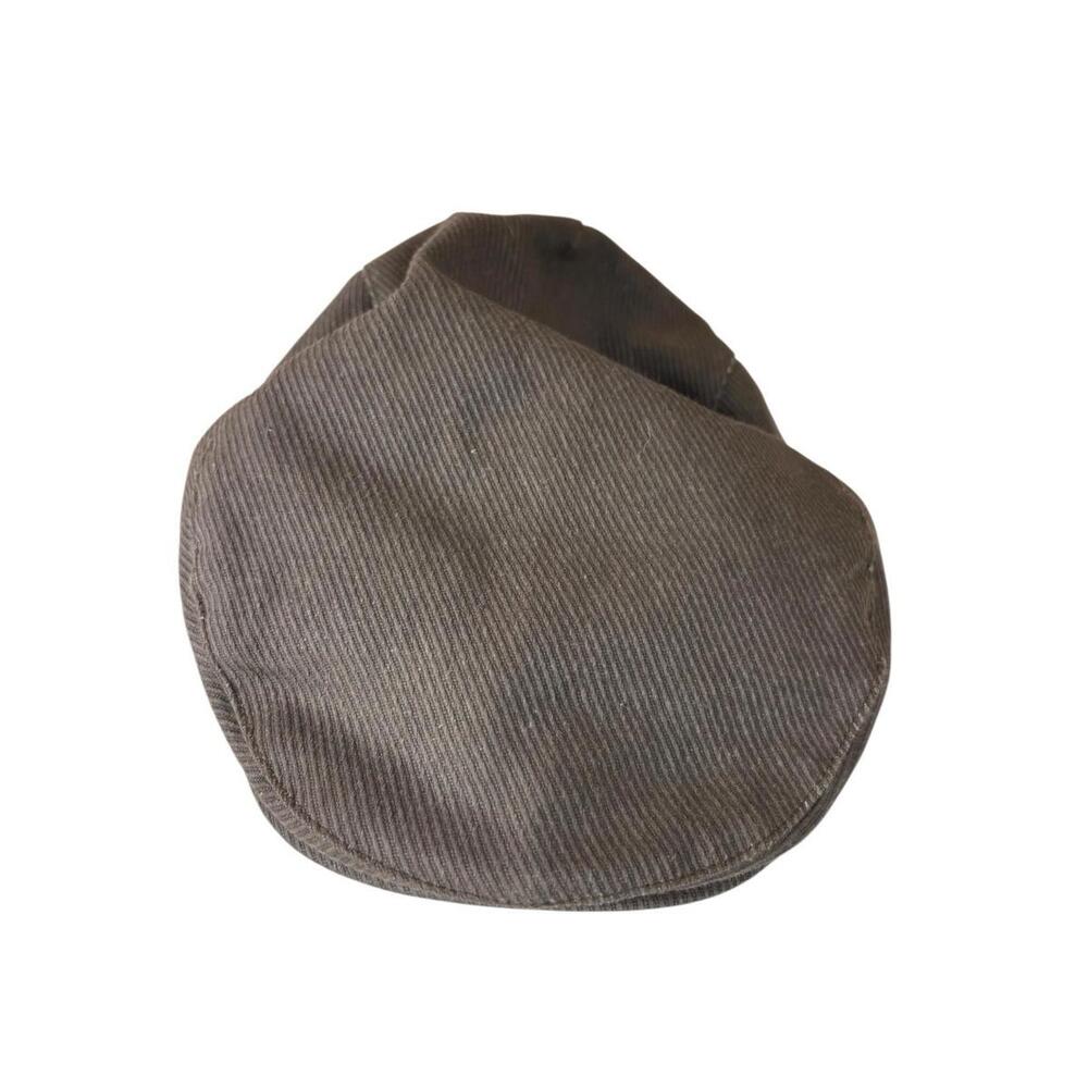 Y2K D&Y Brown Corduroy Ivy Cap Newsboy Hat 2000s Vintage Style Streetwear